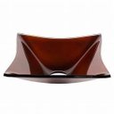 Ver imagem 3 de Gabinete de Vidro 40cm para Banheiro Cuba Quadrada Marrom - Dahora