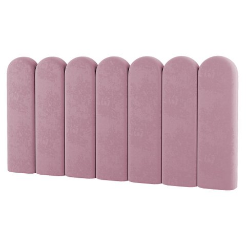 Painel Cabeceira Cama Box Solteiro Lana 100cm Suede Rosê - Desk Design