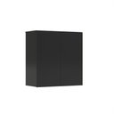 Ver imagem 3 de Armário Aéreo de Cozinha Design 67cm 2 Portas Preto EJ Móveis