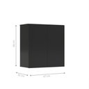 Ver imagem 2 de Armário Aéreo de Cozinha Design 67cm 2 Portas Preto EJ Móveis