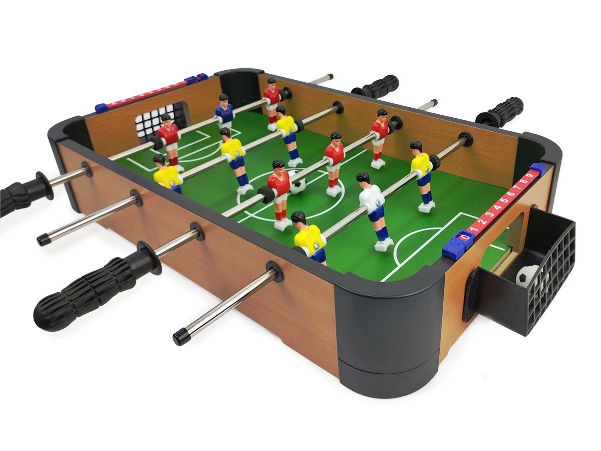 Mesa de Pebolim Mini 51CM Totó Jogo de Futebol Com 2 Bolinhas Brinquedo Hoyle Games - 1