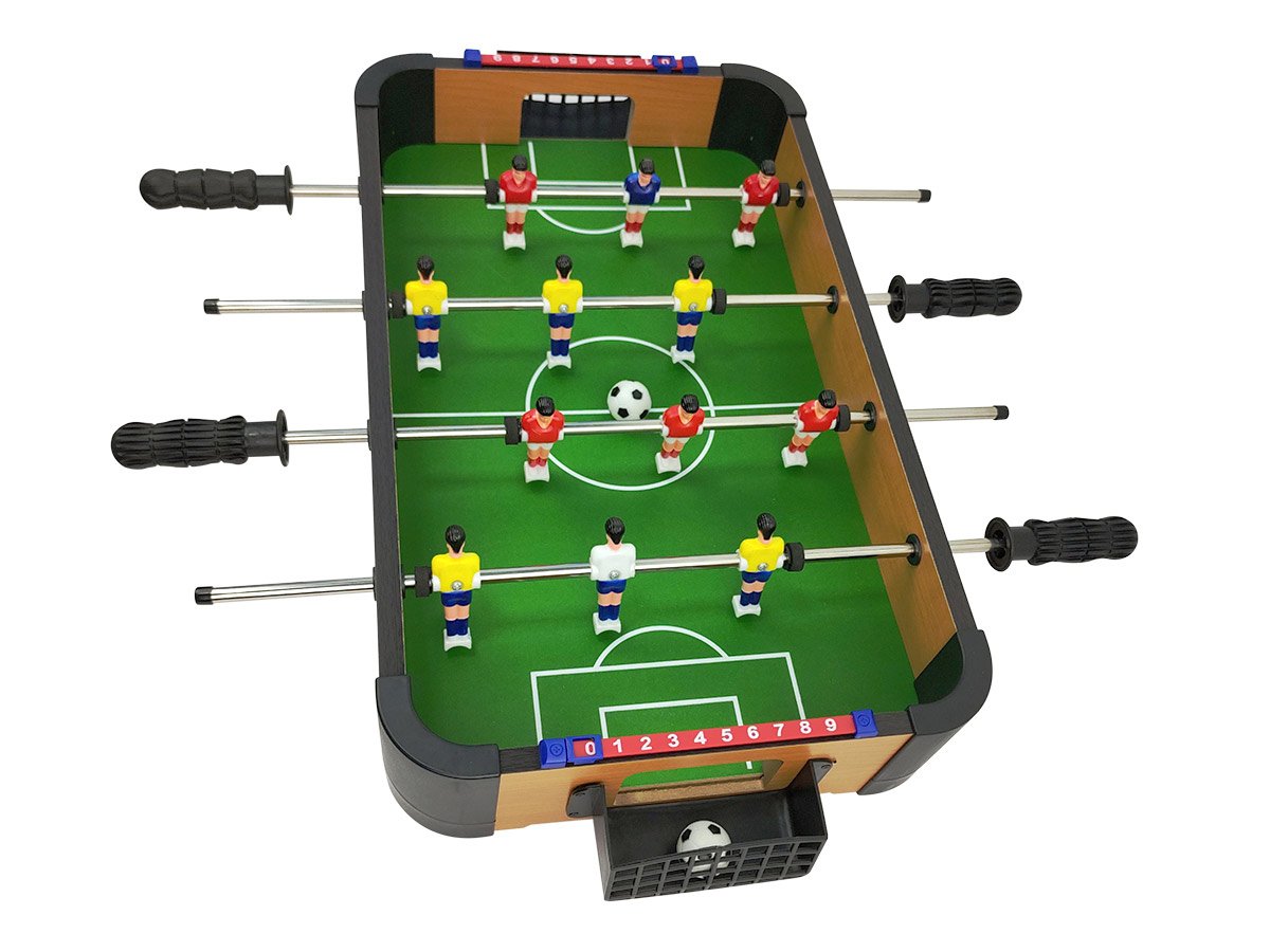Mesa de Pebolim Mini 51CM Totó Jogo de Futebol Com 2 Bolinhas Brinquedo Hoyle Games - 4