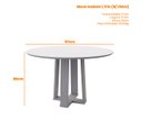 Ver imagem 2 de Mesa de Jantar Isabela 120x120m com Tampo Mdf Ype - New Ceval