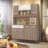 Kit Cozinha Magazin 120 7 Portas Carvalho Nature/Off White Cristal - Nicioli - 1
