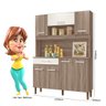 Kit Cozinha Magazin 120 7 Portas Carvalho Nature/Off White Cristal - Nicioli - 3
