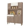 Kit Cozinha Magazin 120 7 Portas Carvalho Nature/Off White Cristal - Nicioli - 2