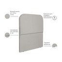 Ver imagem 3 de Cabeceira Estofada Solteiro Alana 90cm Linho Cinza