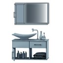 Ver imagem 4 de Conjunto New Stilo Mdf Gabinete Banheiro com Cuba e Espelheira