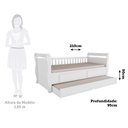 Ver imagem 5 de Bicama Infantil Solteiro Maria Branco Brilho com Colchões Supreme D33 - Móveis Peroba