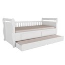 Ver imagem 1 de Bicama Infantil Solteiro Maria Branco Brilho com Colchões Supreme D33 - Móveis Peroba