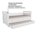Ver imagem 4 de Bicama Infantil Solteiro Maria Branco Brilho com Colchões Supreme D33 - Móveis Peroba