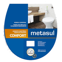 Tampa de Assento Vaso Sanitário Comfort Envolvente Metasul Caramelo - 3