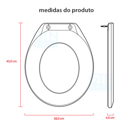Tampa de Assento Vaso Sanitário Comfort Envolvente Metasul Caramelo - 4