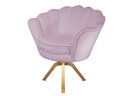 Ver imagem 1 de Poltrona Decorativa Pétala Base Giratória Madeira Suede Rosê Ms Decor