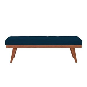Puff Recamier Valentin Veludo Azul