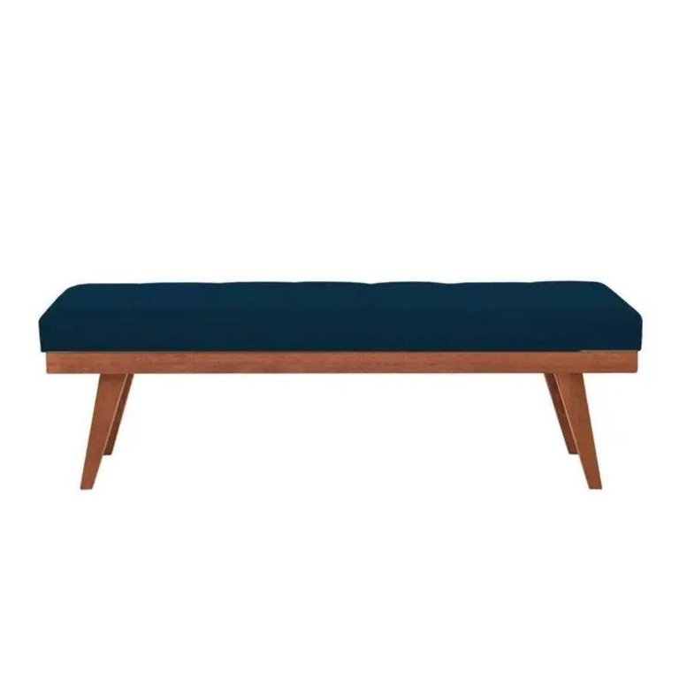 Puff Recamier Valentin Veludo Azul