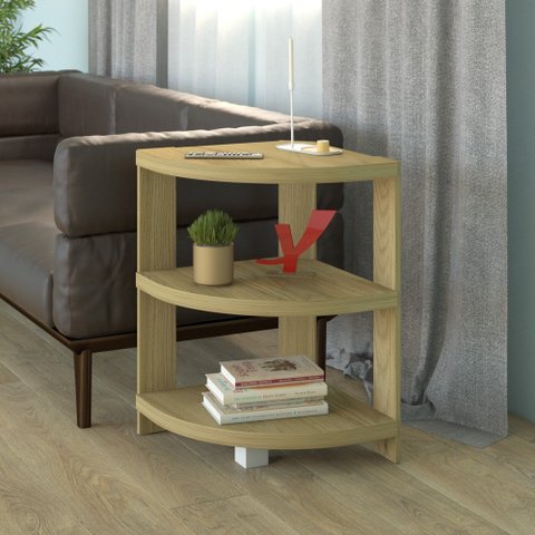 Estante Alpes Livreiro Alta 3 Prateleiras Aberta Olmo Sala Quarto Escritório Decoração Livros
