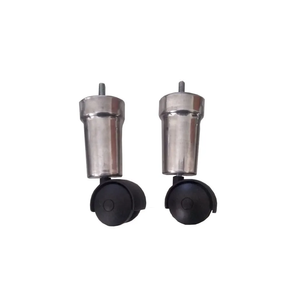 Kit 2 Pés Rodízios para Cama Box Metalizado 13cm de Altura