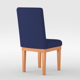 Cadeira de Jantar Reforçada Estofada - Balaqui Decor Cor:Azul Marinho - 4