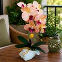 Ver imagem 2 de Arranjo Orquídea Artificial Vaso Decoração Enfeite Casa 40cm