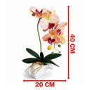 Ver imagem 5 de Arranjo Orquídea Artificial Vaso Decoração Enfeite Casa 40cm