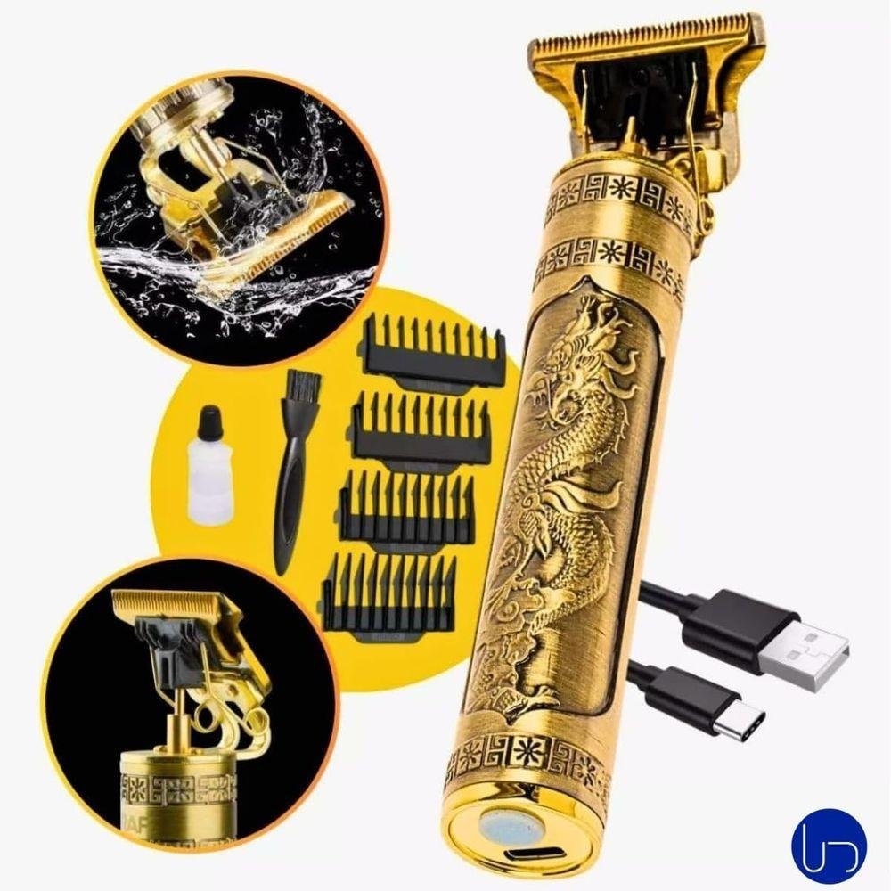 Máquina Dragão Acabamento Cortar Cabelo Barba Pelos Barbear - 6