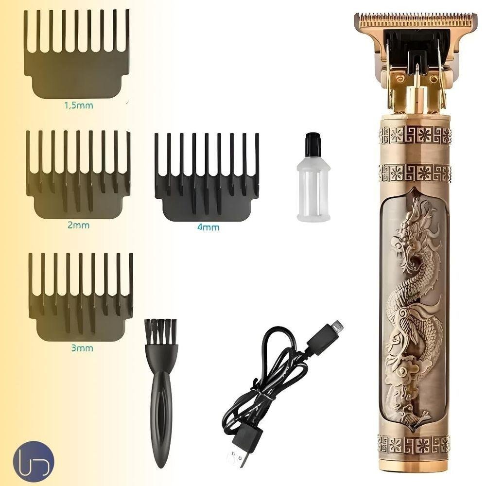 Máquina Dragão Acabamento Cortar Cabelo Barba Pelos Barbear - 7