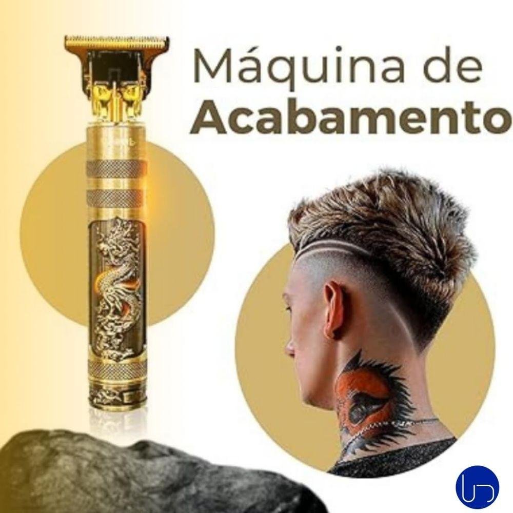 Máquina Dragão Acabamento Cortar Cabelo Barba Pelos Barbear - 8
