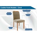 Ver imagem 2 de Cadeira Sala de Jantar Paola Kit 6 Un Madeirado/linho Grafite - Cimol