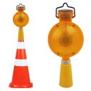 Ver imagem 3 de Sinalizador Solar Kit 12 Uni Viario Cone Sinalizaçao Obra Estrada Rodovia Rua Estrada Segurança Ilum