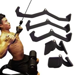 Puxador Anatomico Emborrachado 5 Uni Academia Musculaçao Costas Braço Musculo Remada Treino Biceps T - 2
