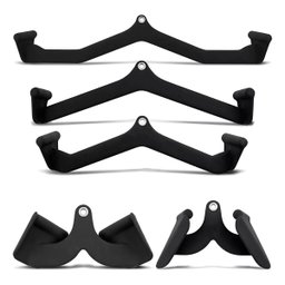 Puxador Anatomico Emborrachado 5 Uni Academia Musculaçao Costas Braço Musculo Remada Treino Biceps T - 1