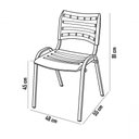 Ver imagem 3 de Cadeira Iso Base Preto , Escritório Azul - Kit 12 Un