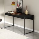 Ver imagem 3 de Conjunto Home Office 2 Peças com Mesa para Escritório e Gaveteiro 3 Gavetas 174,4cm Industrial Tecno Mobili Preto