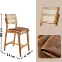 Ver imagem 4 de Conjunto Mesa Bistrô Ballare Tampo de 60cm Redondo e 4 Banquetas Eva Premium