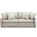 Ver imagem 5 de Sofá Cama Retrátil 3 Lugares para Sala de Estar 210cm Asher T03 Veludo Bege - Lyam Decor