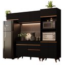 Ver imagem 3 de Cozinha Completa Madesa Reims 260008 com Armário e Balcão - Preto