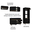 Ver imagem 5 de Cozinha Completa Madesa Reims 260008 com Armário e Balcão - Preto