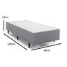 Base Box Solteiro 88x188x28cm 2404 Meditare  - 2