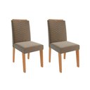 Ver imagem 6 de Conjunto: Mesa Sala Jantar Helena C/ Tampo Madeirado C/ Vidro 210x100 Cm e 8 Cadeiras Clarice Nature