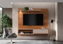 Ver imagem 1 de Estante Home Suspenso Trenton 1.8 Cinamomo Mel/grigio Fosco