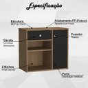 Ver imagem 3 de Armario Multiuso 1 Porta e 1 Gaveta B39 Mell Preto Novam