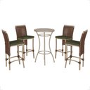 Ver imagem 1 de Mesa Bistro e 4 Banquetas Roma Fendi Corda Náutica 13 Trama Original