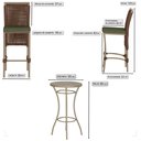 Ver imagem 2 de Mesa Bistro e 4 Banquetas Roma Fendi Corda Náutica 13 Trama Original