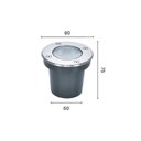 Ver imagem 2 de Embutido de Solo Led Astraled Es-6912 Felis 7w Bivolt Prata 3000k Luz Amarela 3000k Luz Amarela Es-