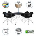 Ver imagem 6 de Mesa de Jantar Redonda 90cm Preta com 4 Poltronas Pretas Ferro Branco Preto