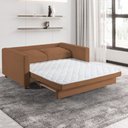 Ver imagem 6 de Sofá Cama Casal Marcelle 2 Lugares em Bouclé Talento Móveis Laranja