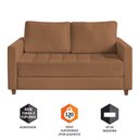 Ver imagem 2 de Sofá Cama Casal Marcelle 2 Lugares em Bouclé Talento Móveis Laranja