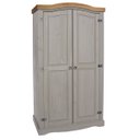 Ver imagem 7 de Guarda Roupa de Madeira Maciça com 2 Portas na cor Cinza Lavado