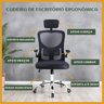 Cadeira de Escritório Ergonômica Giratória B100 com Estofado mesh luvinco com Ajuste Lombar - 4